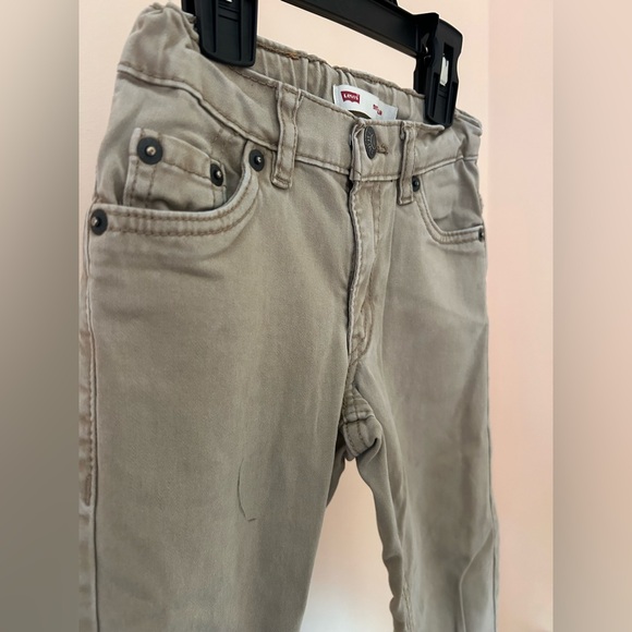 Levi’s 511 Slim Distressed Khaki Pant | Boys Size 5 REG | Adjustable Waist - Picture 2 of 8